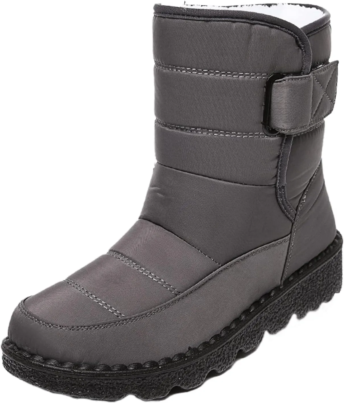 Ladmiple Winter Boots For Women Waterproof Snow Cute Ankle Booties Fur Lined Warm Slip On Comfortable Anti Slip Outdoor Shoes