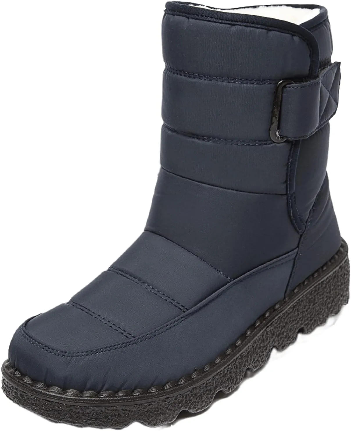 Ladmiple Winter Boots For Women Waterproof Snow Cute Ankle Booties Fur Lined Warm Slip On Comfortable Anti Slip Outdoor Shoes
