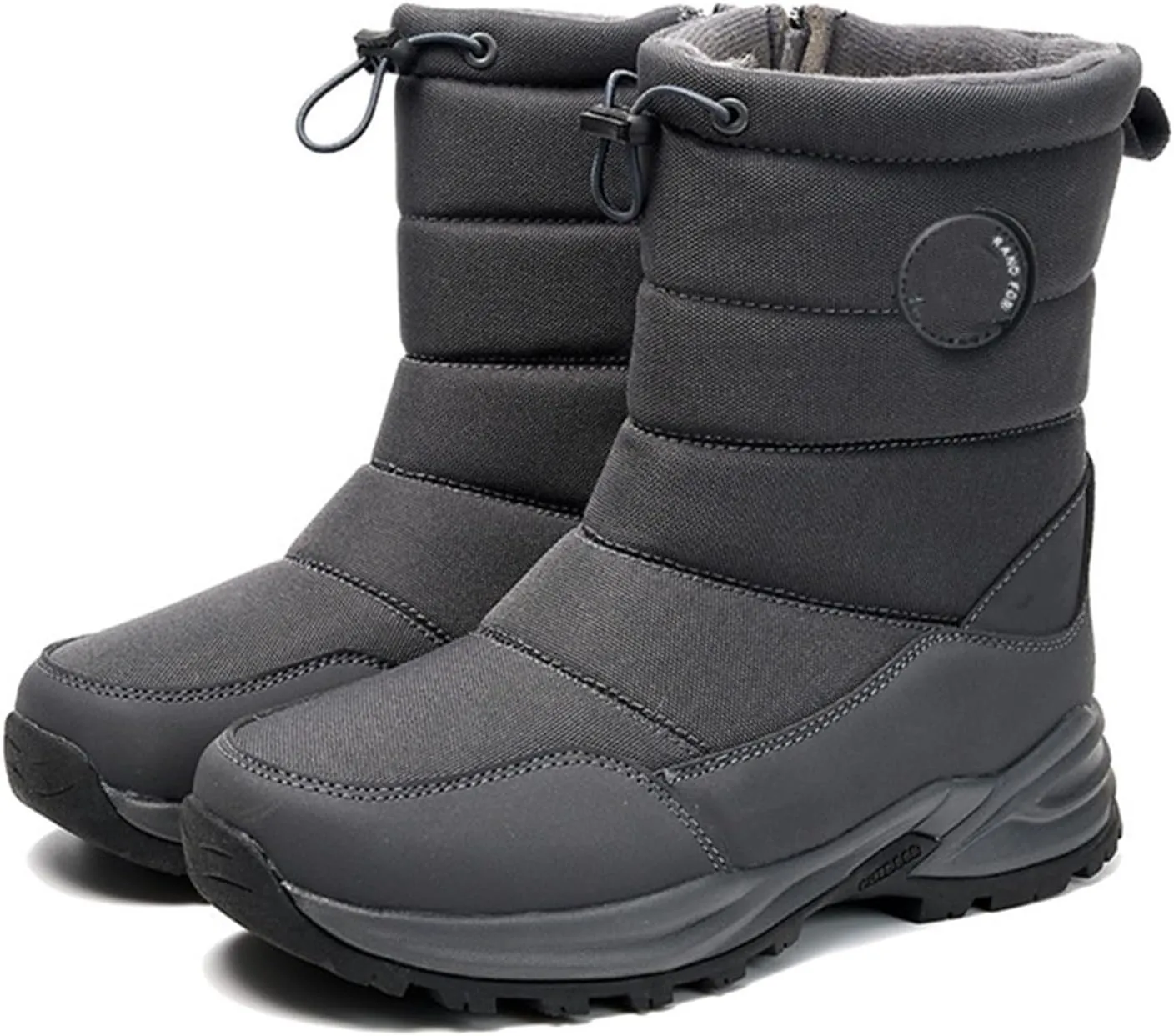 Ladmiple Winter Boots For Women Waterproof Snow Wide Width Slip On Ankle Booties Anti-Slip Fur Lined Outdoor Shoes