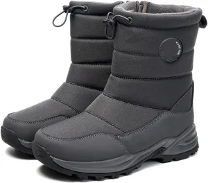 Ladmiple Winter Boots For Women Waterproof Snow Wide Width Slip On Ankle Booties Anti-Slip Fur Lined Outdoor Shoes