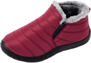 Ladmiple Winter Boots For Women Waterproof Snow Wide Width Warm Ankle Booties Comfortable Slip On Fur Lined Outdoor Shoes