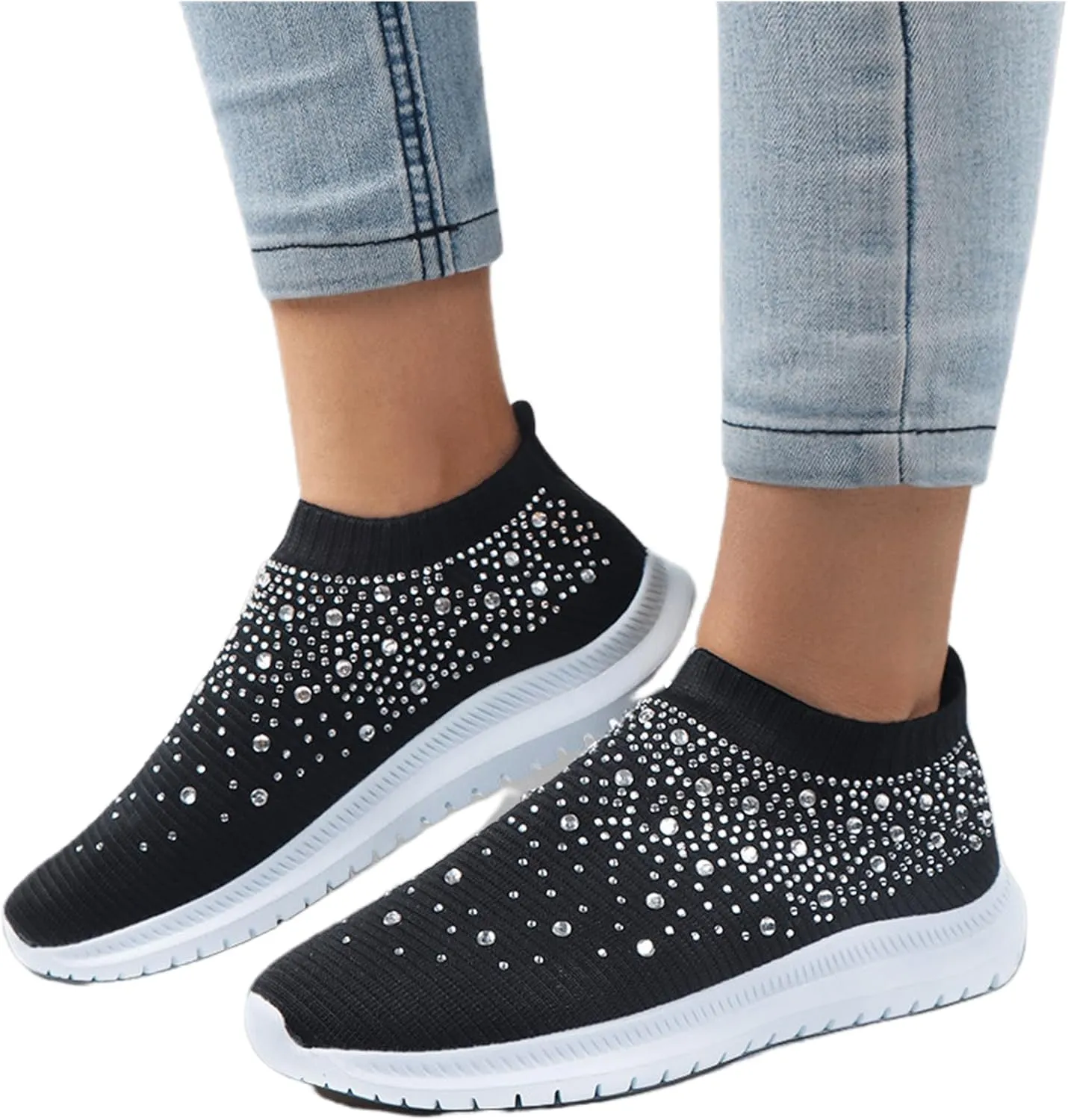 Lausiuoe Running Shoes For Women Arch Support Lightweight Tennis Shoes Non Slip Gym Workout Breathable Walking Sneakers
