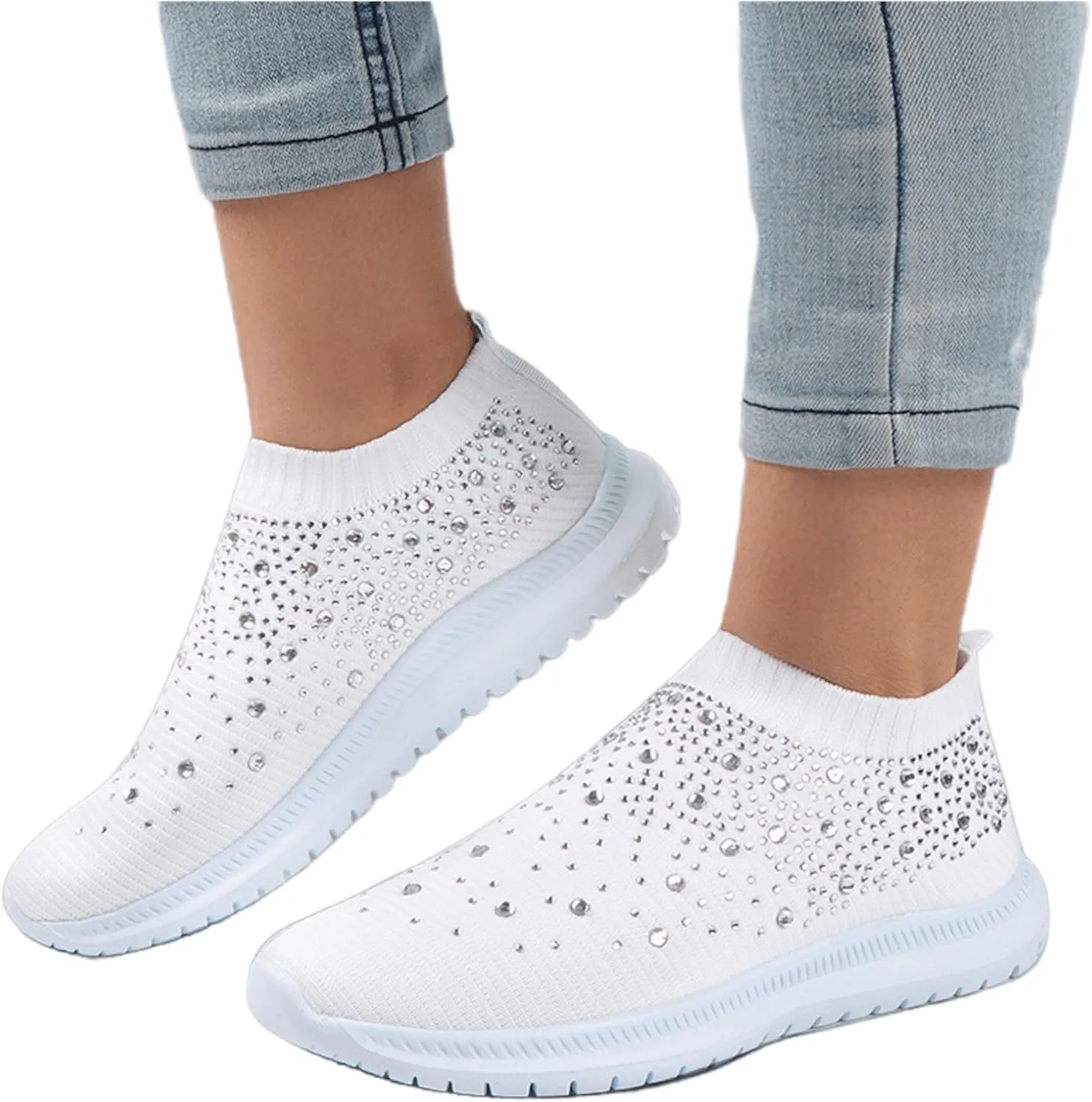 Lausiuoe Running Shoes For Women Arch Support Lightweight Tennis Shoes Non Slip Gym Workout Breathable Walking Sneakers
