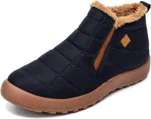 Lausiuoe Winter Boots For Women Waterproof Snow Non Slip Ankle Booties Ladies Warm Fur Lined Flat Sneakers Outdoor Shoes