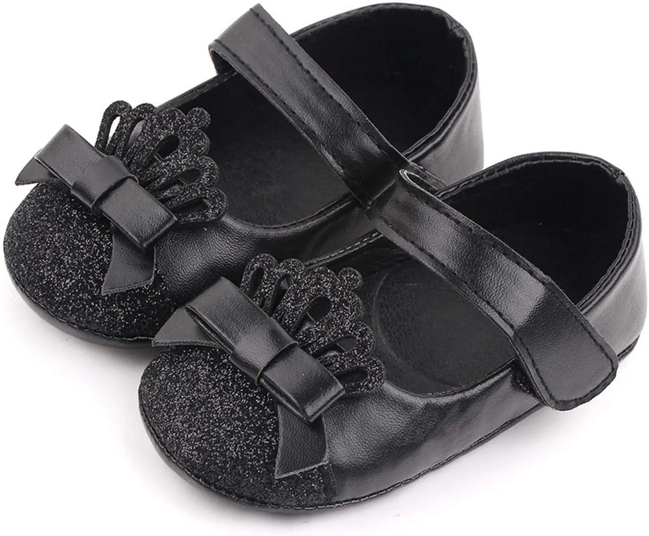 Little Girls Size 8 Shoes Shoe Walking Soft First Leather Girls Crown Shoe Princess Kids Toddler Footwear for Baby Girls
