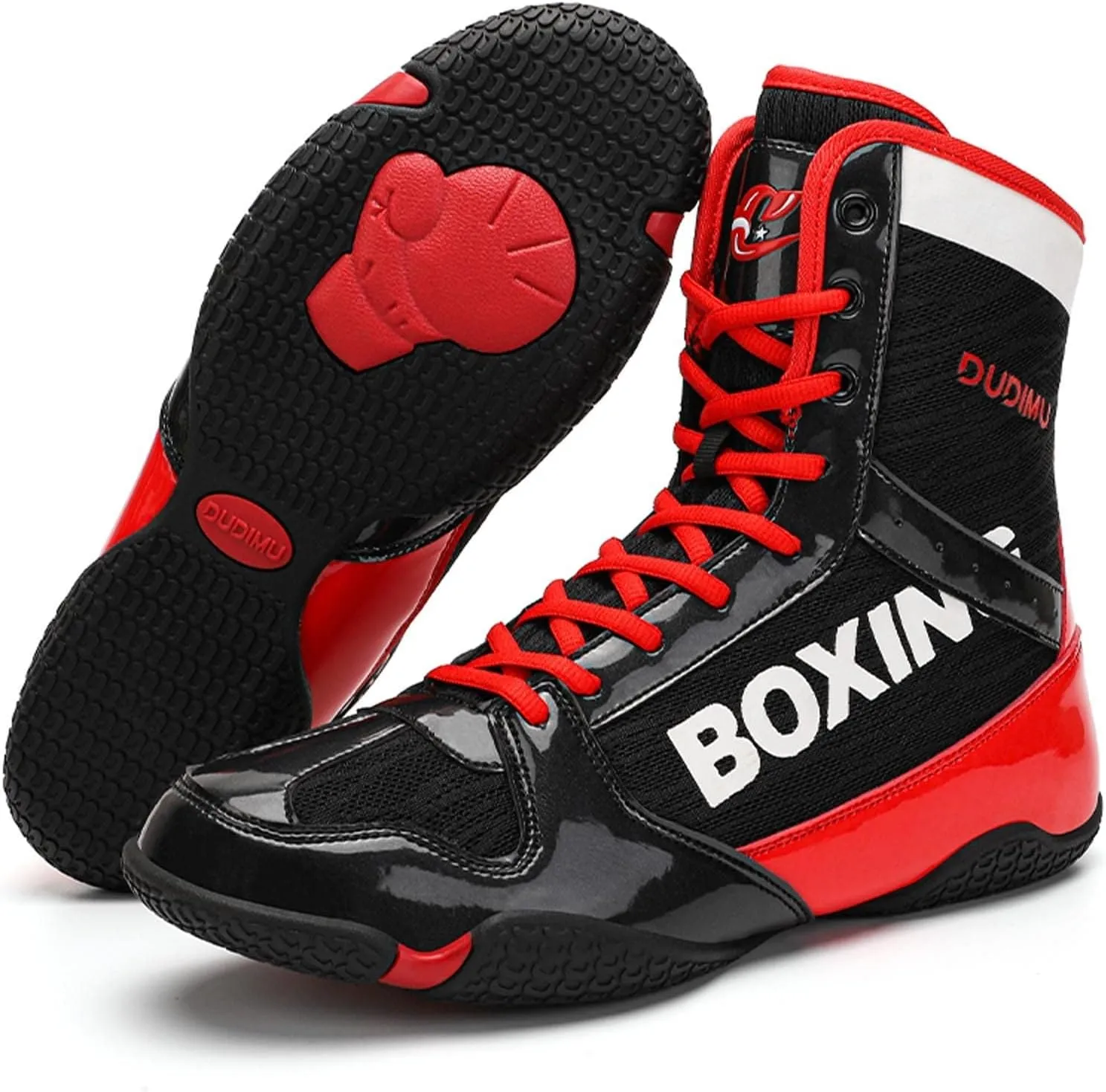 Men Boxing Shoes, Squat Shoes Wrestling Shoes Non-Slip Boxers Trainer Breathable Boxing Boots Wrestling Shoes for Men