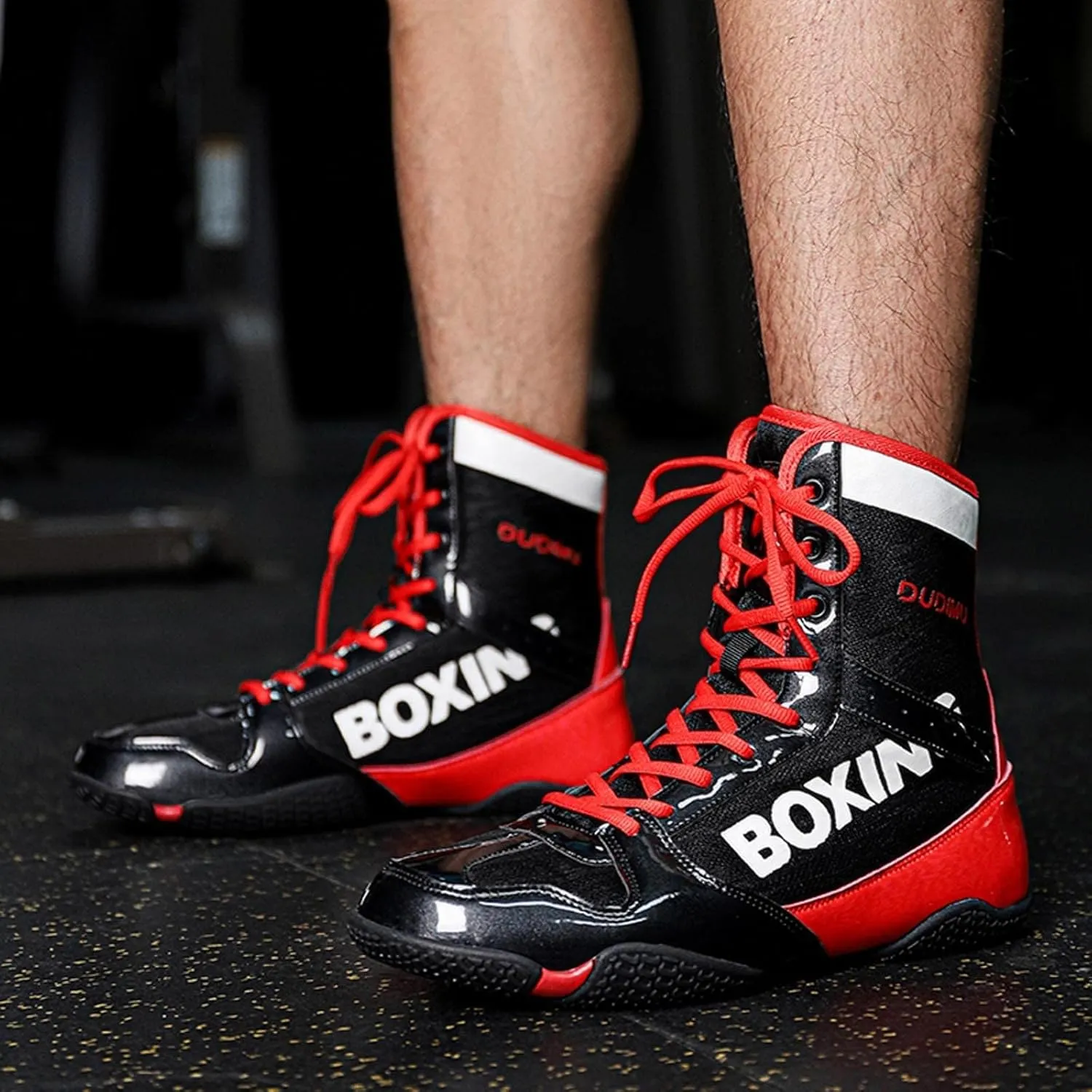 Men Boxing Shoes, Squat Shoes Wrestling Shoes Non-Slip Boxers Trainer Breathable Boxing Boots Wrestling Shoes for Men