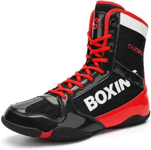 Men Boxing Shoes, Squat Shoes Wrestling Shoes Non-Slip Boxers Trainer Breathable Boxing Boots Wrestling Shoes for Men