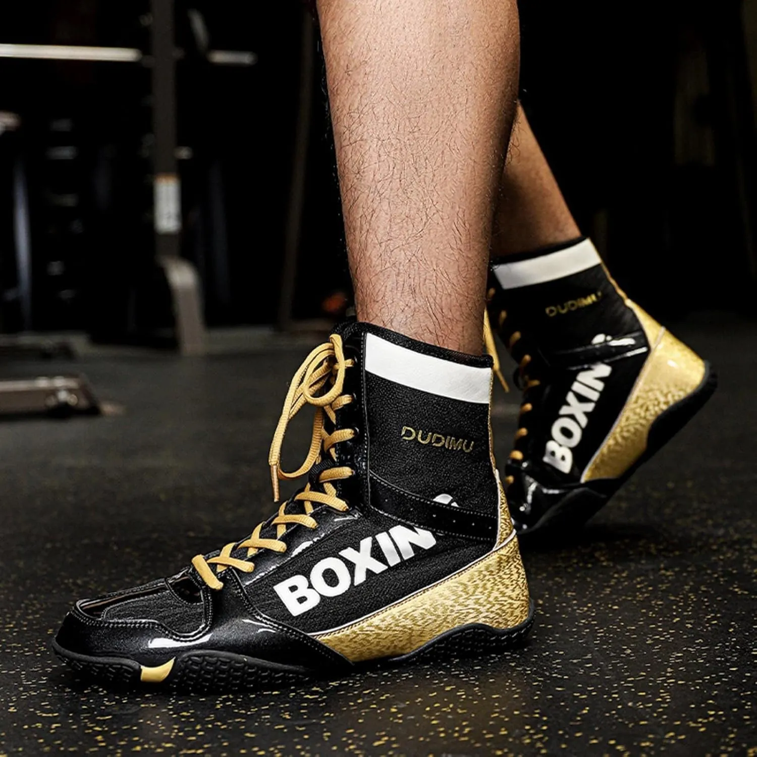 Men Boxing Shoes, Squat Shoes Wrestling Shoes Non-Slip Boxers Trainer Breathable Boxing Boots Wrestling Shoes for Men