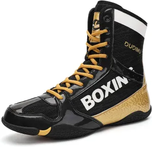 Men Boxing Shoes, Squat Shoes Wrestling Shoes Non-Slip Boxers Trainer Breathable Boxing Boots Wrestling Shoes for Men