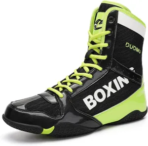Men Boxing Shoes, Squat Shoes Wrestling Shoes Non-Slip Boxers Trainer Breathable Boxing Boots Wrestling Shoes for Men