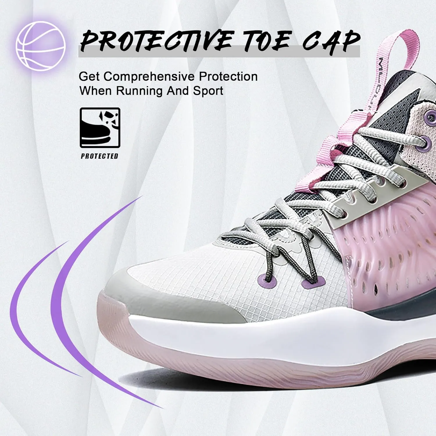 Men's Basketball Shoes Breathable Anti Slip Fashionable Graffiti Training Shoes Outdoor Shoes