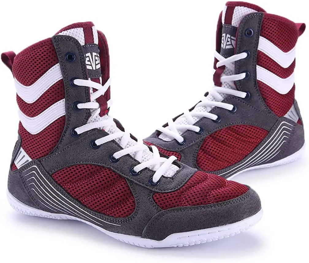 Men's Boxing Footwear, Breathable Wrestling Shoes Teenagers Kickboxing Sparring Boxers Trainers Bodybuilding Boxing Sneaker