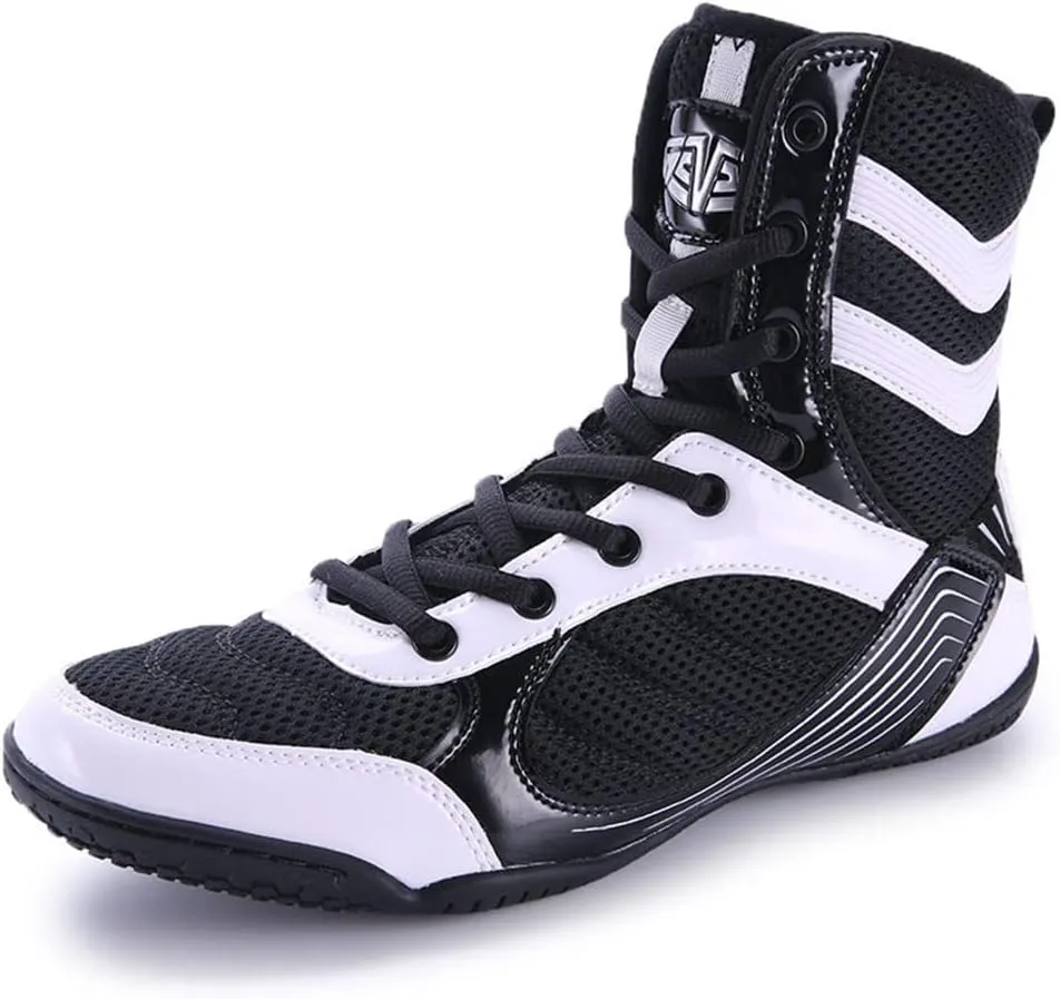Men's Boxing Footwear, Breathable Wrestling Shoes Teenagers Kickboxing Sparring Boxers Trainers Bodybuilding Boxing Sneaker
