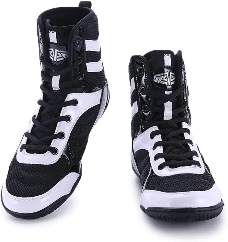 Men's Boxing Footwear, Breathable Wrestling Shoes Teenagers Kickboxing Sparring Boxers Trainers Bodybuilding Boxing Sneaker