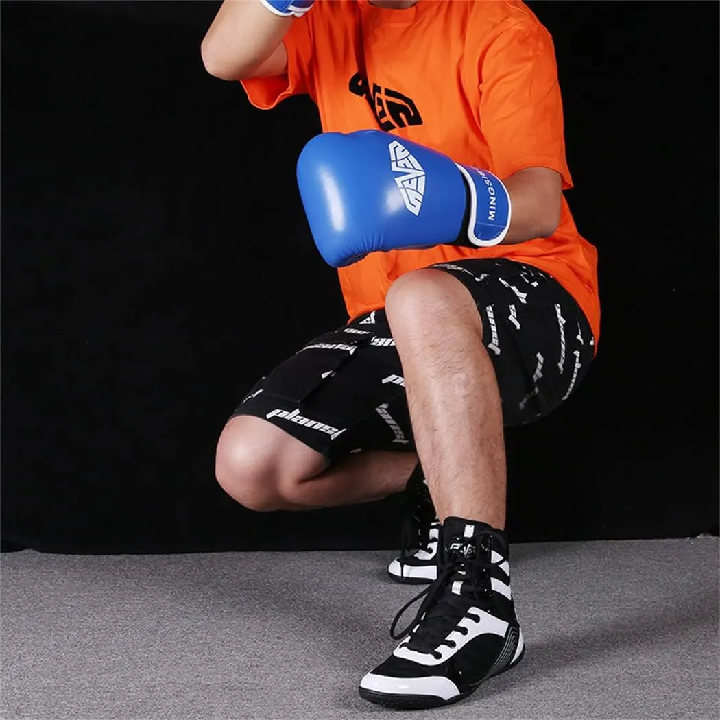 Men's Boxing Footwear, Breathable Wrestling Shoes Teenagers Kickboxing Sparring Boxers Trainers Bodybuilding Boxing Sneaker