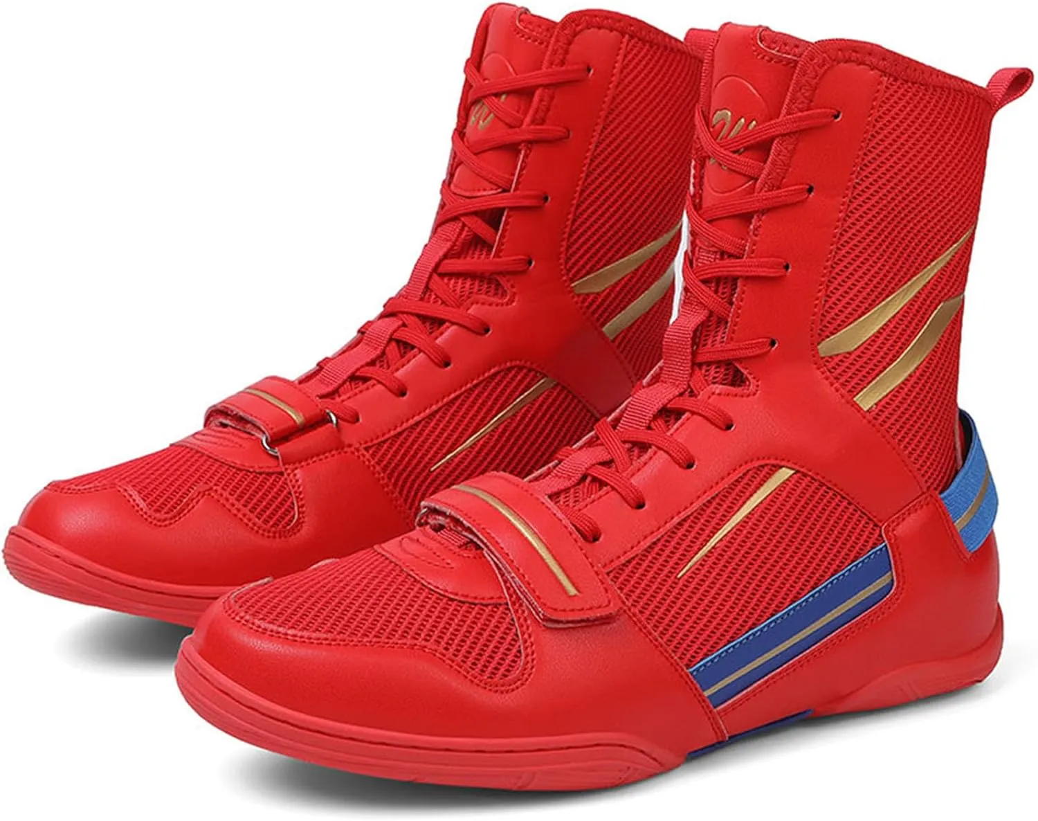 Men's Boxing Shoes Wrestling Fitness Training Non-Slip Rubber Sole Boxing Boots Breathable for Fighting, Powerlifting, Bodybuilding