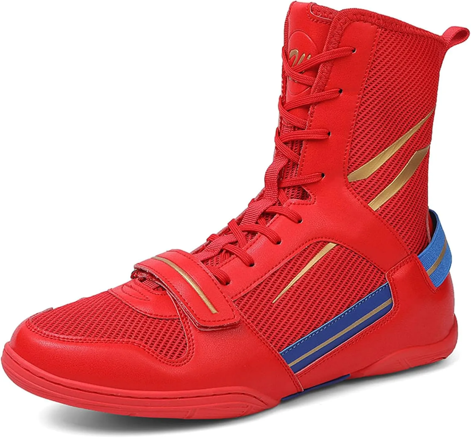 Men's Boxing Shoes Wrestling Fitness Training Non-Slip Rubber Sole Boxing Boots Breathable for Fighting, Powerlifting, Bodybuilding