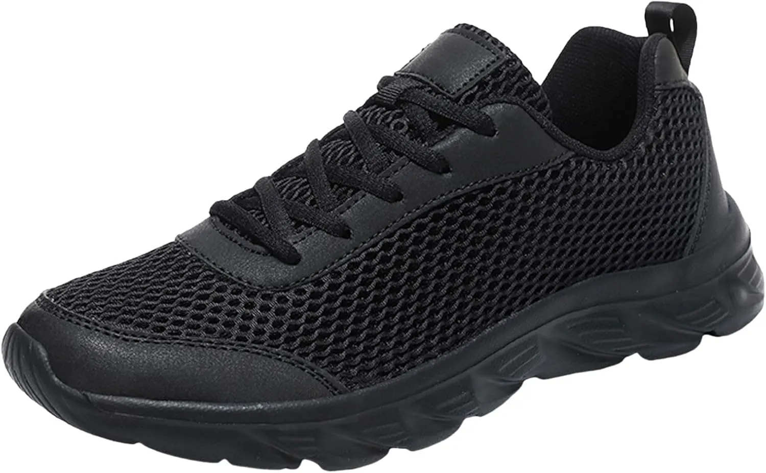 Mens Breathable Lace Up Running Shoes Comfortable Breathable Lightweight Tennis Shoe Non Slip Barefoot Sneaker