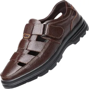 Mens Dress Sandals Fashion Brown Working Business Sandal Summer Breathable Synthetic Office Oxfords Cocktail Party Formal Shoes