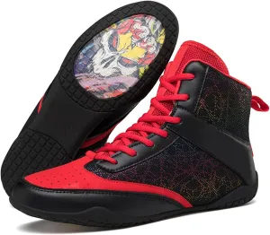 Mens Fashion Boxing Boots Lightweight Breathable Youth Bodybuilding Shoes Non Slip Kickboxing Wrestling Training Shoes