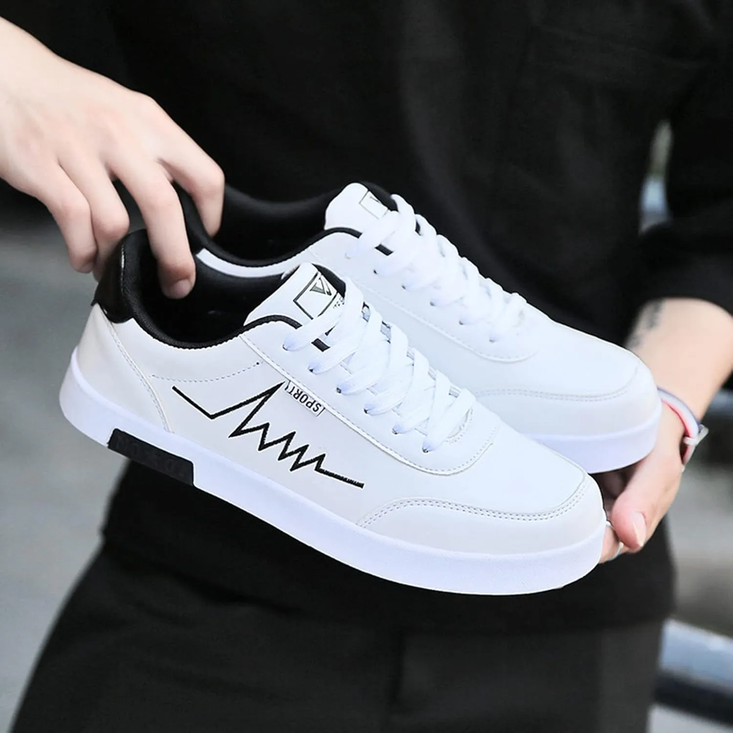 Men's Fashion Versatile Walking Shoes Lightweight Breathable Walking Shoe Gym Tennis Lightweight Barefoot Shoes