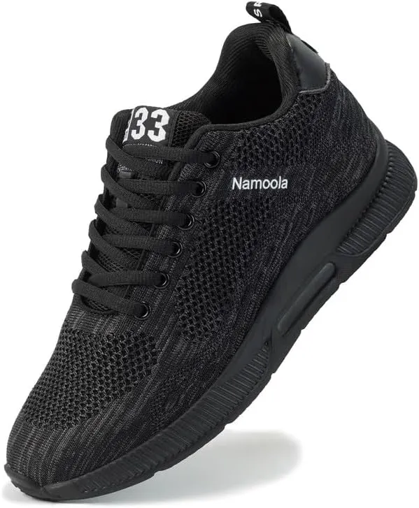 Men's Invisible Height Increasing Elevator Shoes Sport Shoes Height-Boosting Non-Slip Sneakers 2.4'' Taller Black 46