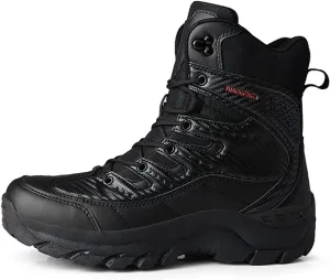 Mens Military Tactical Army Boots Combat Gardener Shoes Durable & Breathable for Jungling Hiking Working Mountaineering Trekking Fishing Camping, Ss35black