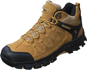 Men's Outdoor Hiking Boots Waterproof Non-Slip Work Boots High Top Trekking Hiking Shoes