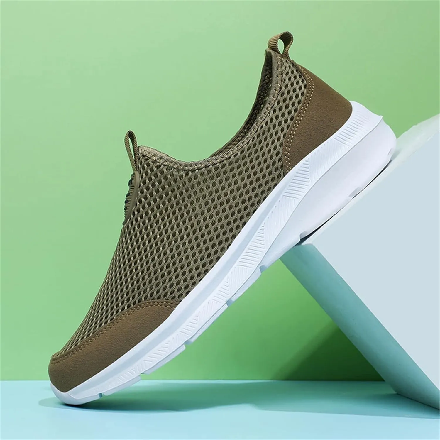 Mens Running Shoes Slip-on Walking Tennis Sneakers Lightweight Breathable Casual Soft Sole Mesh Workout Sports Shoes