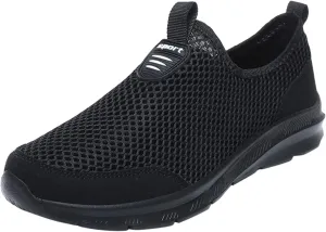 Mens Running Shoes Slip-on Walking Tennis Sneakers Lightweight Breathable Casual Soft Sole Mesh Workout Sports Shoes