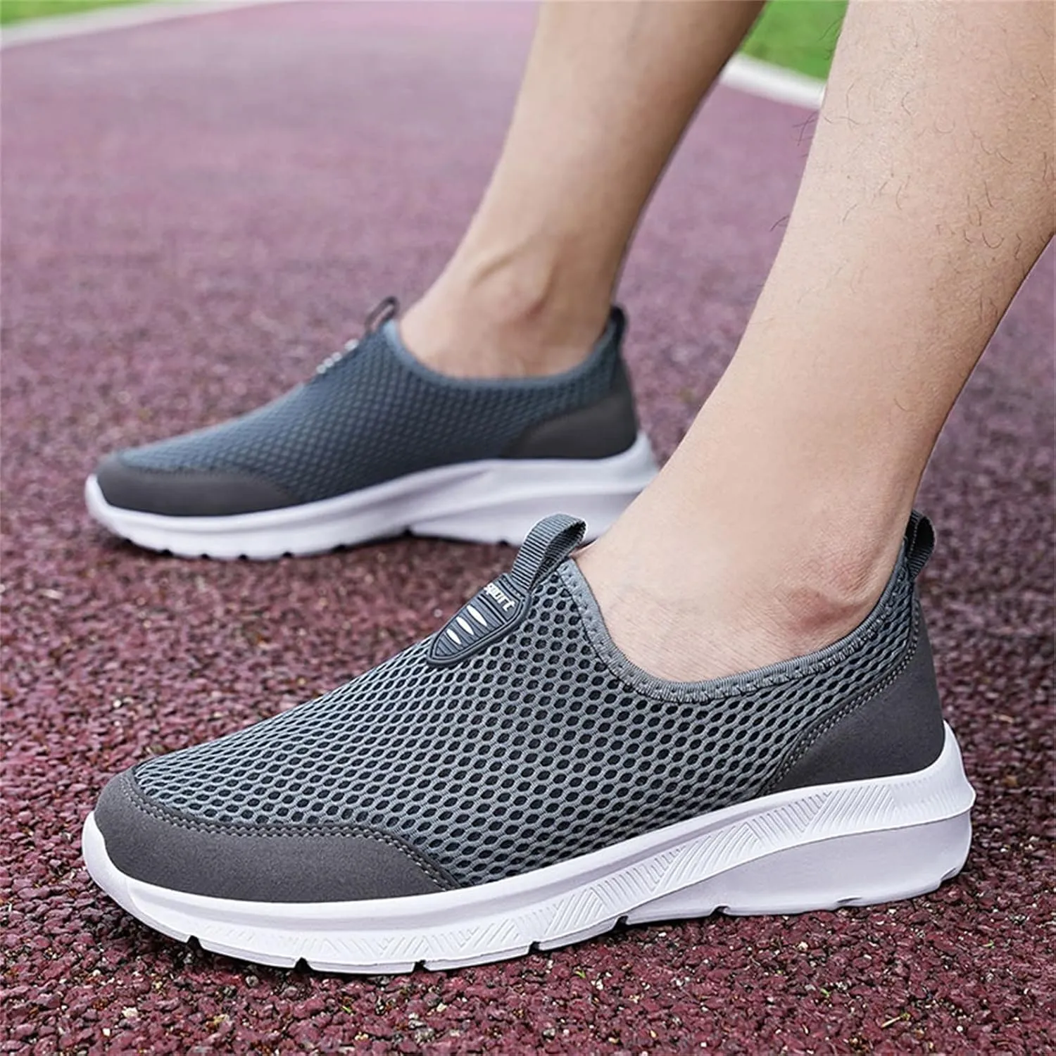 Mens Running Shoes Slip-on Walking Tennis Sneakers Lightweight Breathable Casual Soft Sole Mesh Workout Sports Shoes