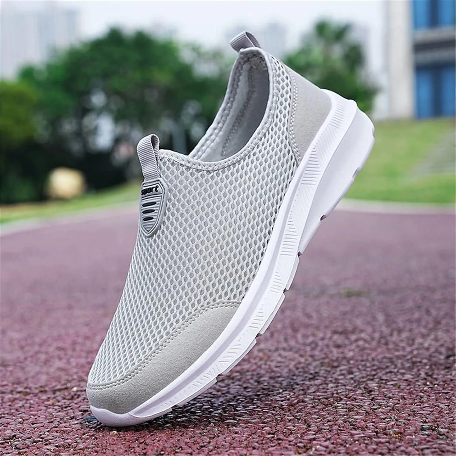 Mens Running Shoes Slip-on Walking Tennis Sneakers Lightweight Breathable Casual Soft Sole Mesh Workout Sports Shoes