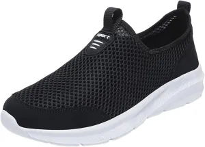 Mens Running Shoes Slip-on Walking Tennis Sneakers Lightweight Breathable Casual Soft Sole Mesh Workout Sports Shoes