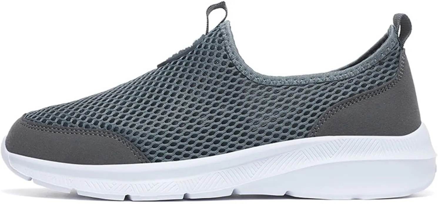 Mens Running Shoes Slip-on Walking Tennis Sneakers Lightweight Breathable Casual Soft Sole Mesh Workout Sports Shoes