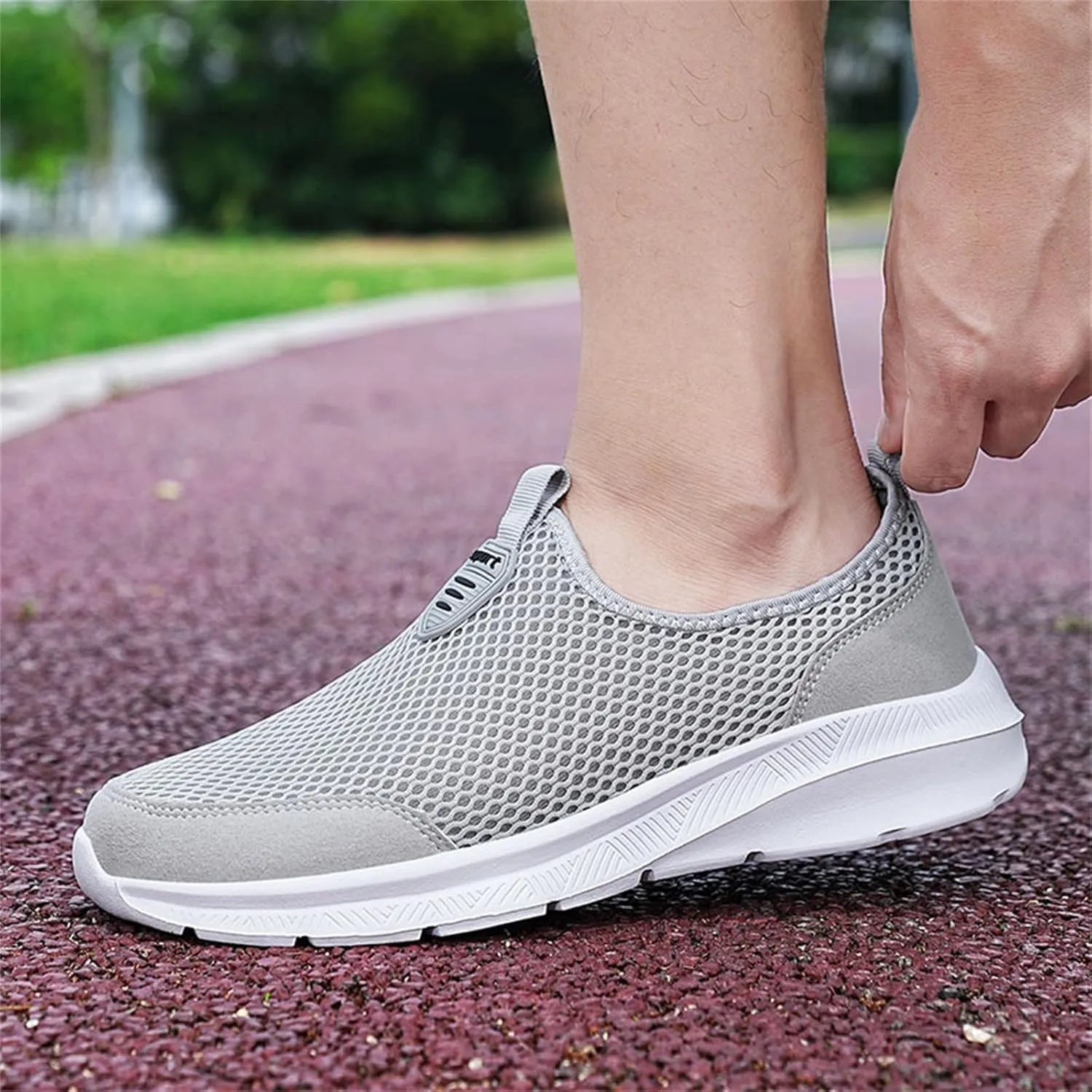 Mens Running Shoes Slip-on Walking Tennis Sneakers Lightweight Breathable Casual Soft Sole Mesh Workout Sports Shoes
