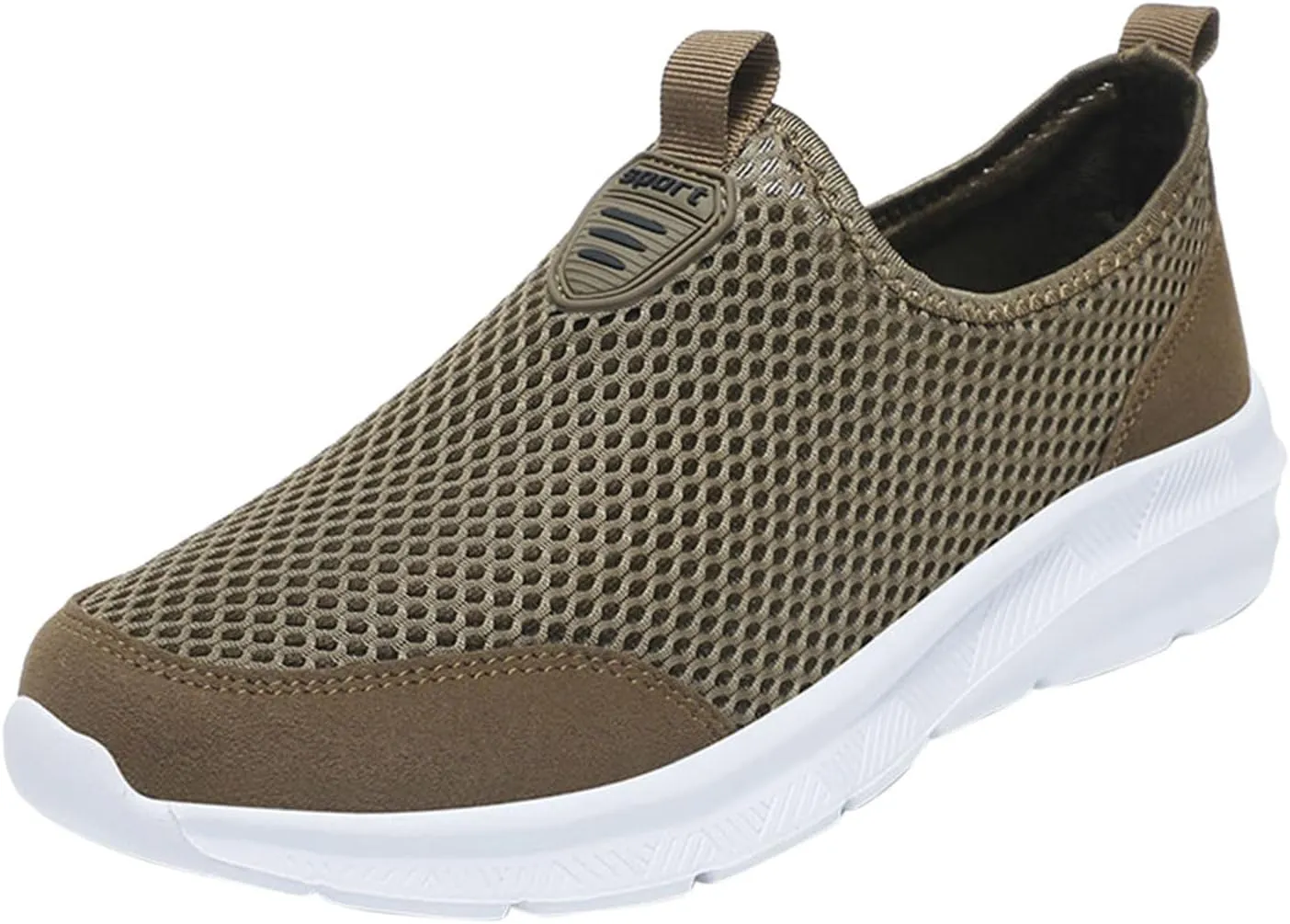 Mens Running Shoes Slip-on Walking Tennis Sneakers Lightweight Breathable Casual Soft Sole Mesh Workout Sports Shoes