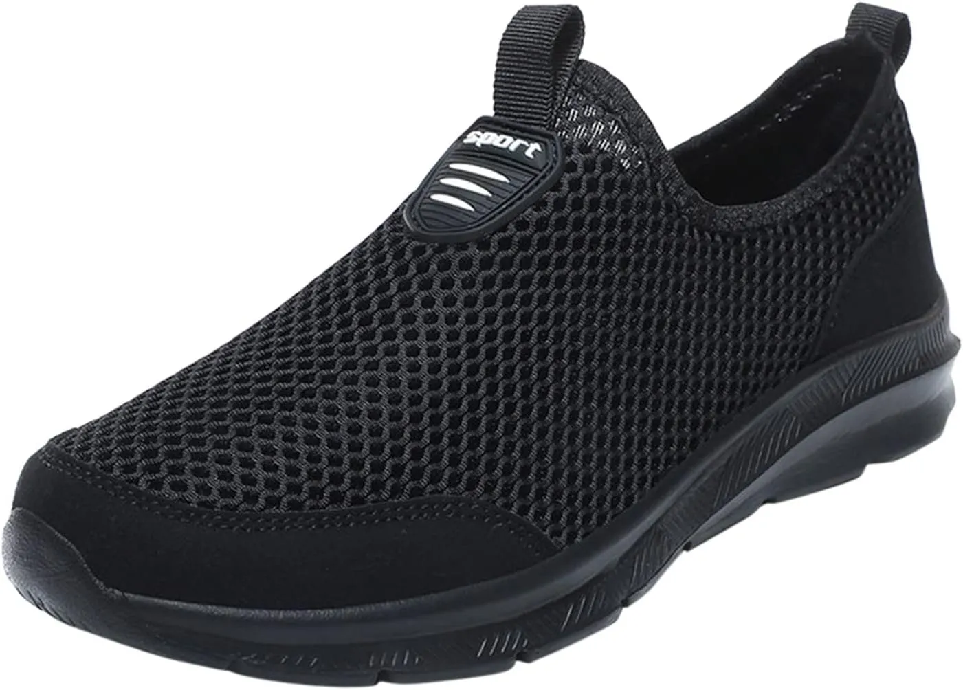 Mens Running Shoes Slip-on Walking Tennis Sneakers Lightweight Breathable Casual Soft Sole Mesh Workout Sports Shoes