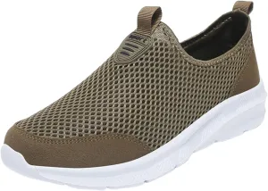 Mens Running Shoes Slip-on Walking Tennis Sneakers Lightweight Breathable Casual Soft Sole Mesh Workout Sports Shoes