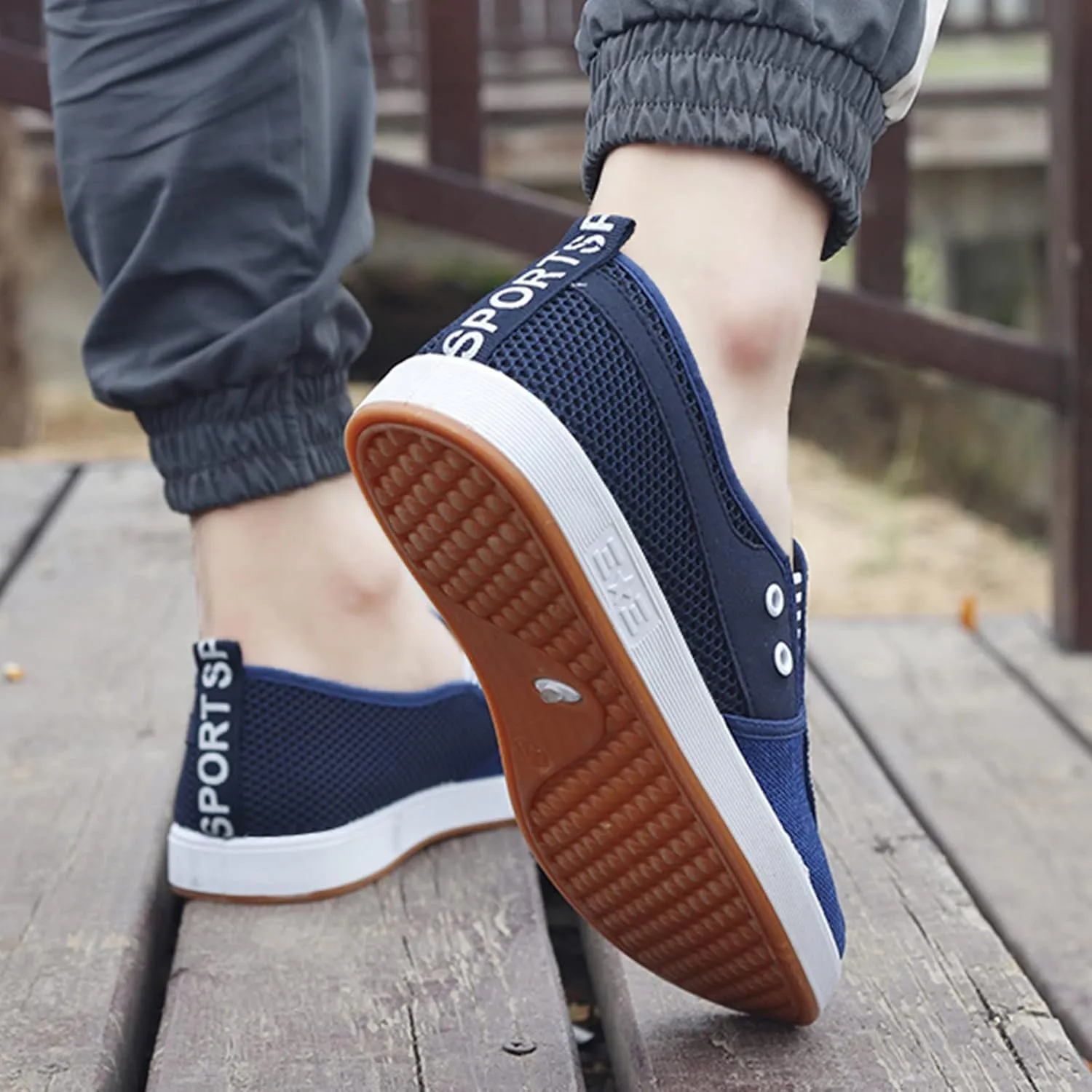 Mens Shoes Sports Fashion Simple Mountaineering Solid Color Driving Street Shoes