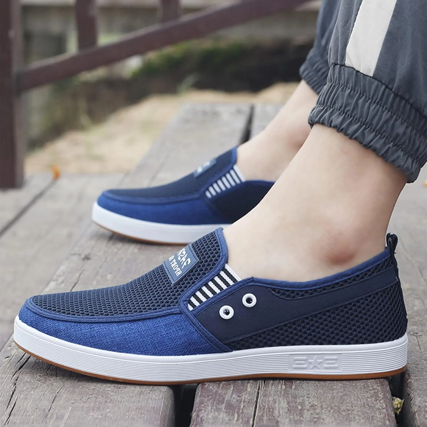 Mens Shoes Sports Fashion Simple Mountaineering Solid Color Driving Street Shoes