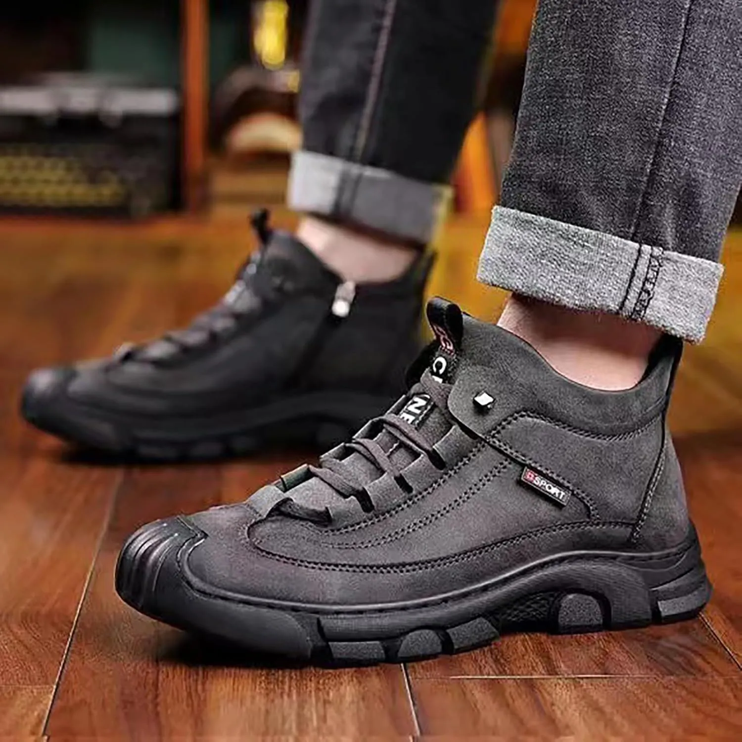 Mens Slip on Shoes Extra Wide Sneakers Men's Comfortable Walking Shoes Tennis Comfortable White Mens Shoes