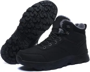 Mens Snow Boots Hiking Non-Slip Waterproof Warm Fur Lined Comfortable Outdoor Shoes