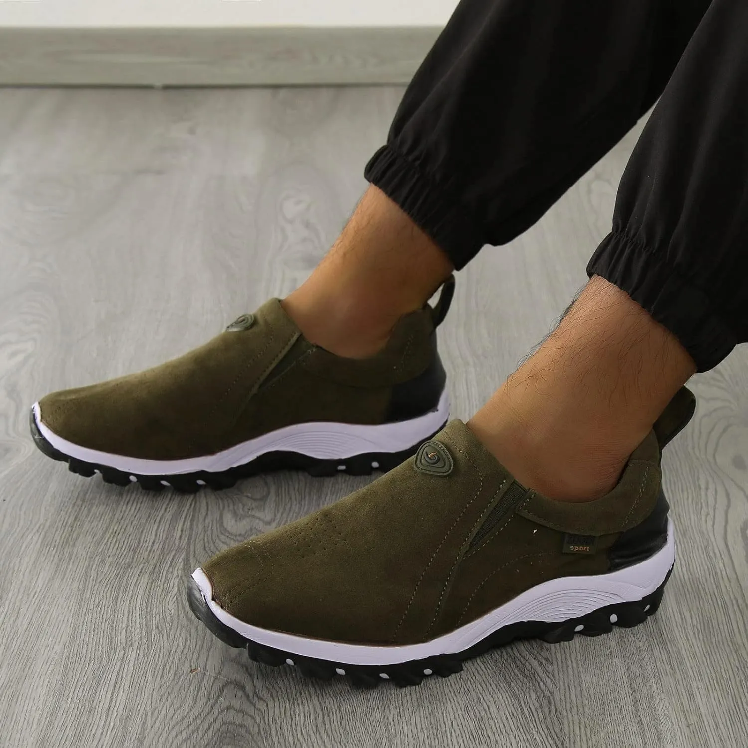 Men's Spring Fashion Casual Lightweight Comfortable Flannel Round Toe Sport Shoes Sneaker Booties for Men