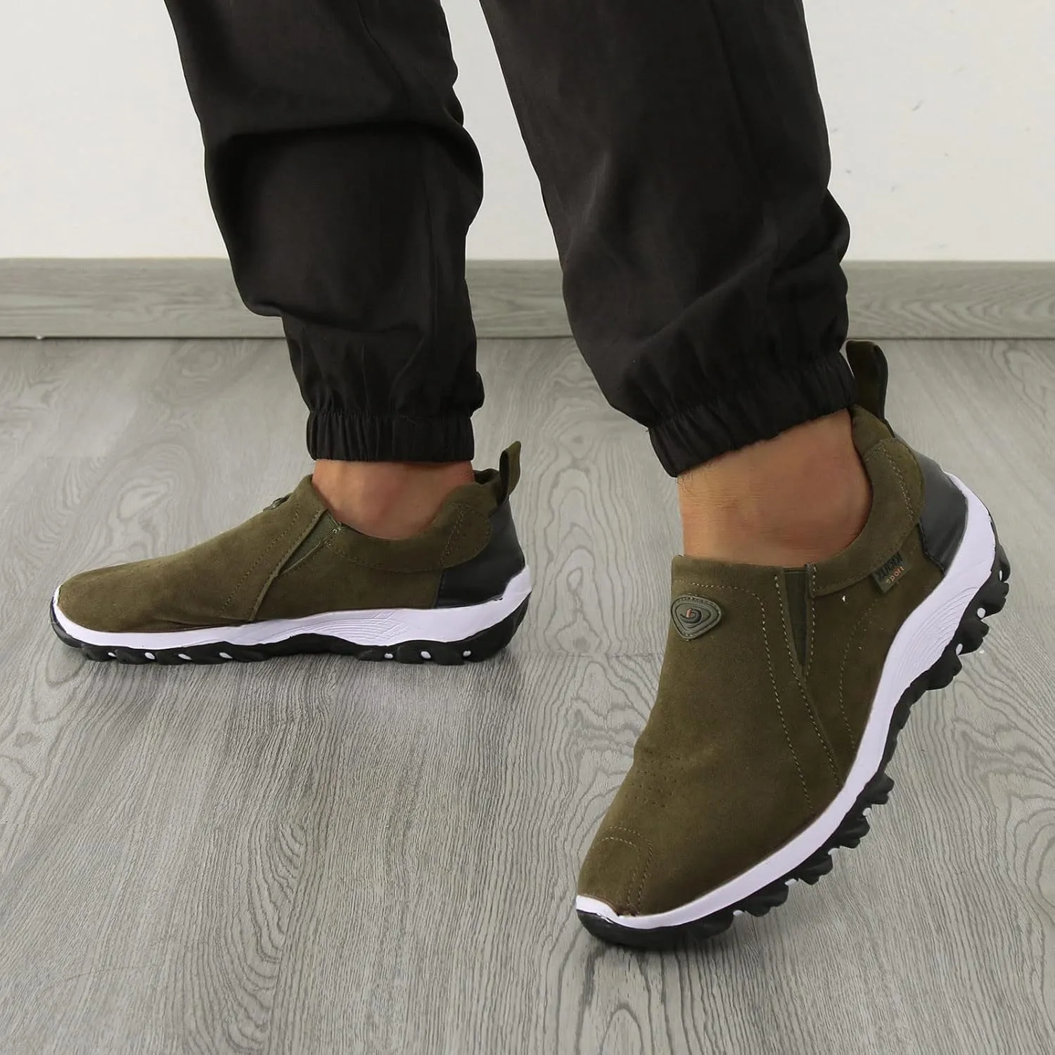 Men's Spring Fashion Casual Lightweight Comfortable Flannel Round Toe Sport Shoes Sneaker Booties for Men