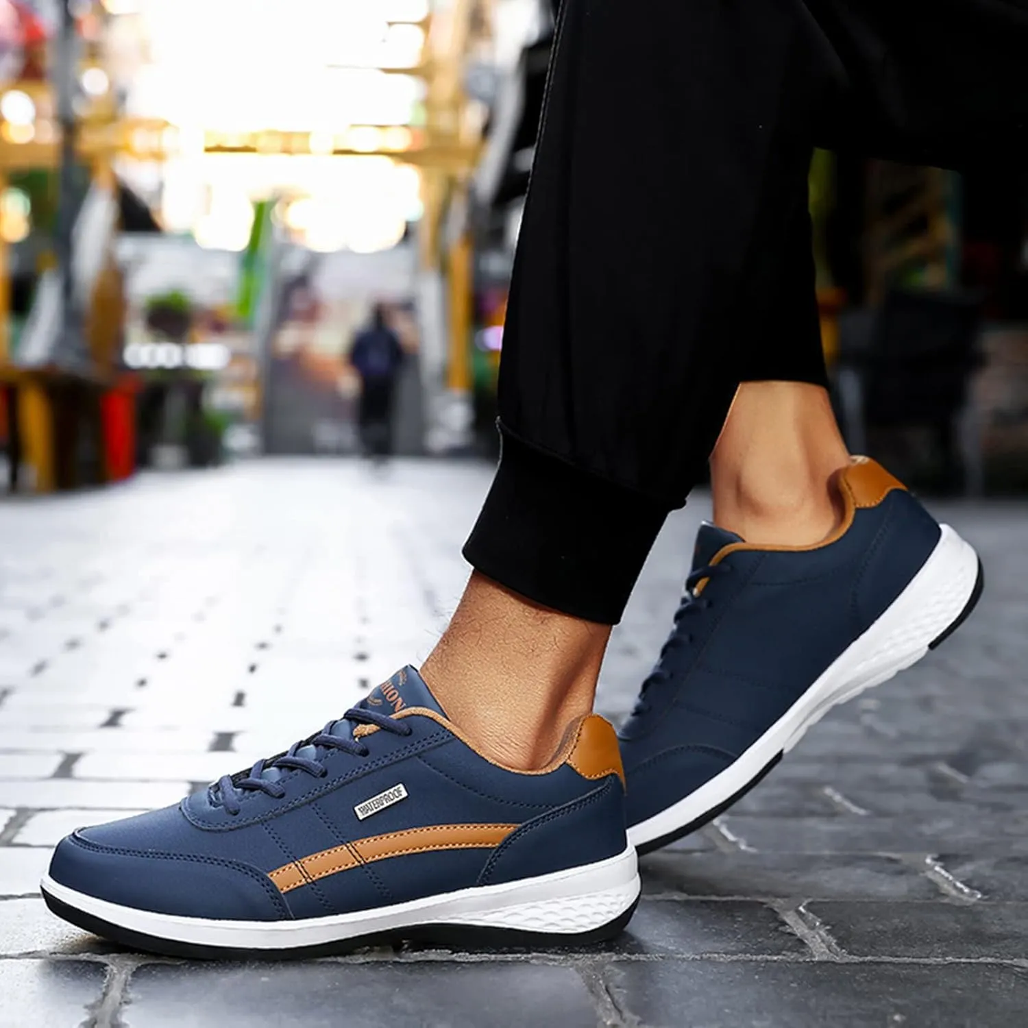 Mens Walking Shoes Shoes for Men Lightweight Breathable Walking Shoes Gym Tennis Athletic Blue Tennis Shoes for Men