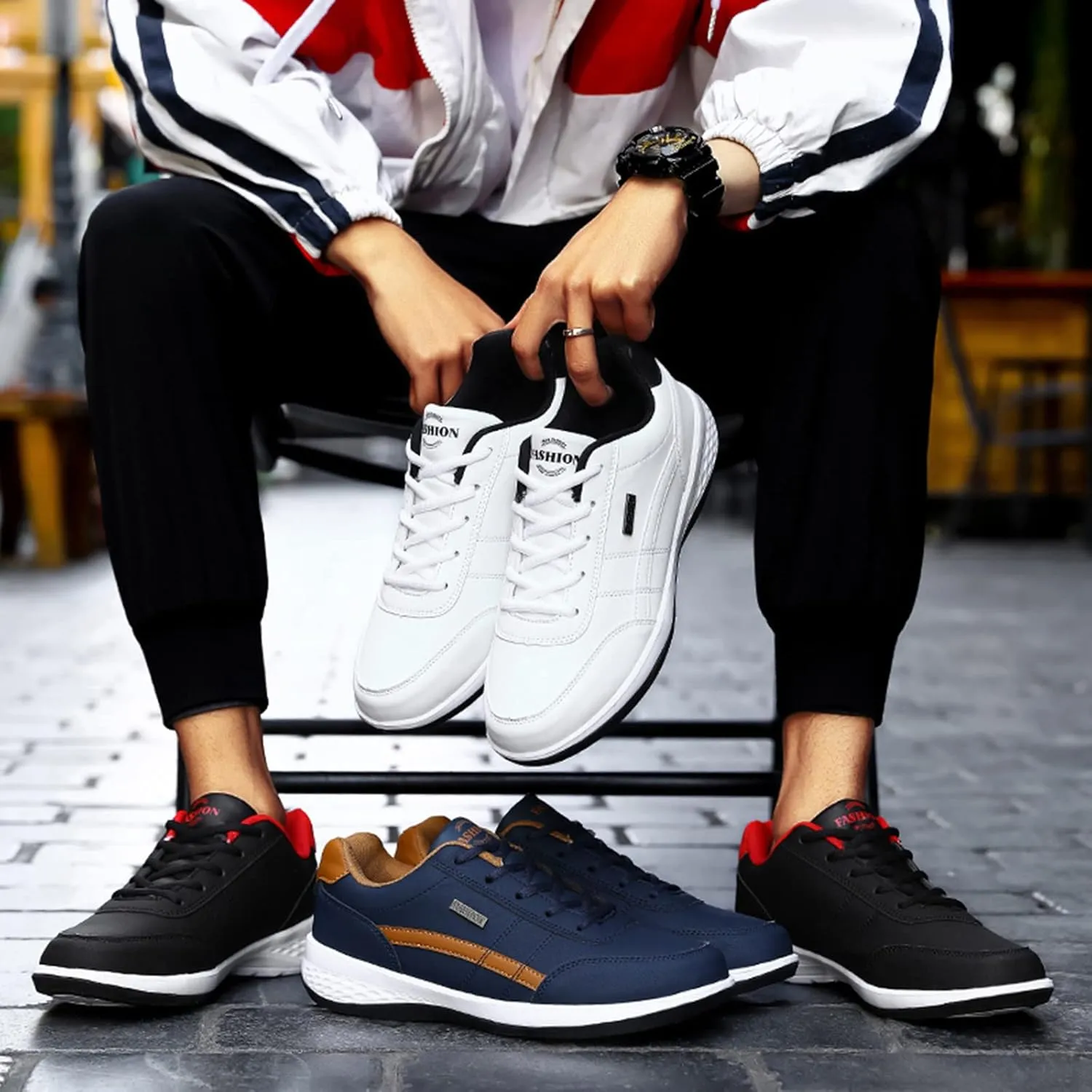 Mens Walking Shoes Shoes for Men Lightweight Breathable Walking Shoes Gym Tennis Athletic Blue Tennis Shoes for Men