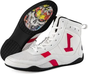 Men's Women's High Top Wrestling Shoes Unisex Boxing Boots Combat Boxers Trainer Martial Arts Shoes Athletic Fitness Shoes Bodybuilding, Non-Slip Rubber Sole, Breathable Sweat Resistant, 35-46 EU