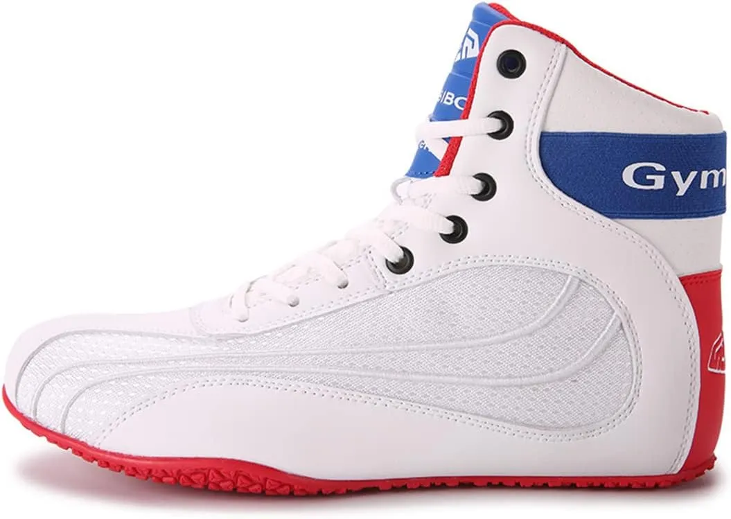 Mens' Wrestling Shoes, Breathable Kickboxing Trainers Durable Lightweight Squat Shoes Non-Slip Bodybuilding Powerlifting Shoes