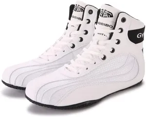 Mens' Wrestling Shoes, Breathable Kickboxing Trainers Durable Lightweight Squat Shoes Non-Slip Bodybuilding Powerlifting Shoes